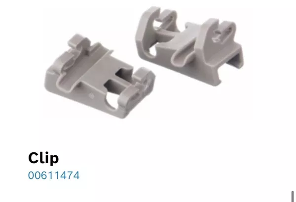 00611474 BOSCH DISHWASHER UPPER RACK LATCH CLIP-SMS/SMU