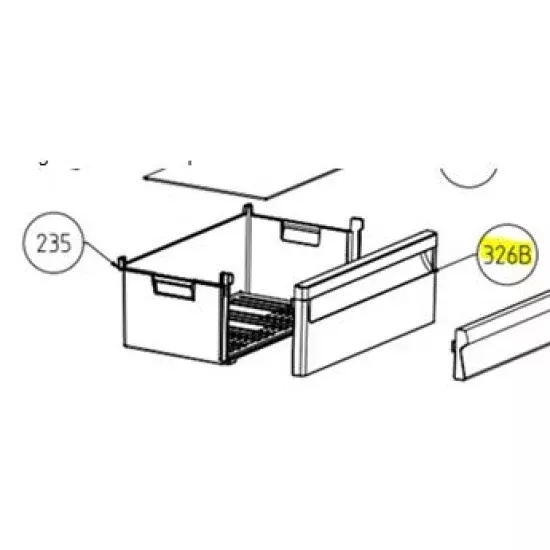 Beko Freezer Compartment Lowest Bin Front Cover Panel - 5977581100