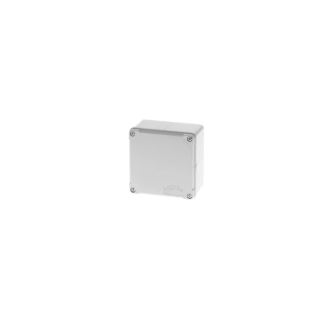 Geros Electrical Junction Box Plain Lid Smooth Walls ABS IP65 100x100x60mm - GR17004