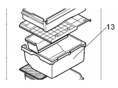 Mitsubishi Electric Vegetable Case Bin Drawer - KIEP89405