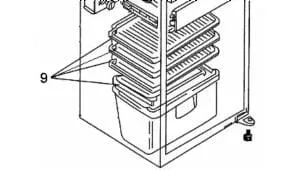 Mitsubishi Fridge Glass Shelf - KIEM58430 KIELV1430