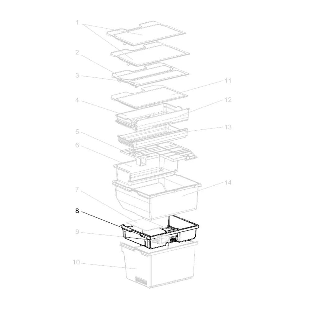 Mitsubishi Refrigerator Upper Case - KIEZ87474