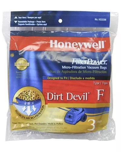 Royal/Dirt Devil 3-300475-001, 3-200147-001 Type F vacuum cleaner bags- Genuine- 3 pack