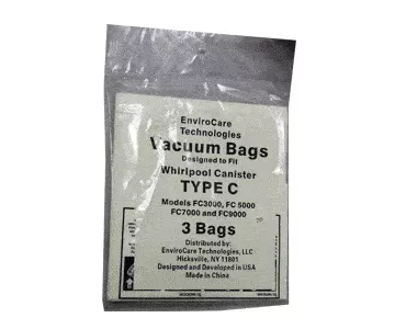 Whirlpool Type C Vacuum Bags 3 Pack